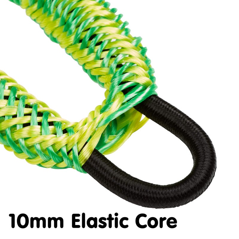Skog Ã… Kust Premium PWC Bungee Dock Lines 2-Pack: 4 & 6 Foot Lengths | Green & Yellow - Image 5
